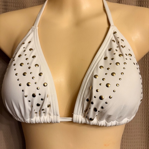 Michael Koss White Bikini Swim Wear Women's Bottom-XS Top-M - Picture 3 of 10